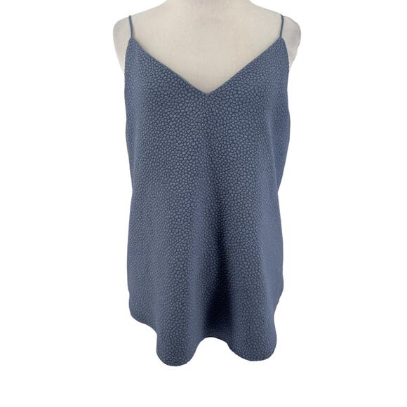Express Women's Blue Textured Sleeveless V-Neck Blouse Size Small - Picture 1 of 5